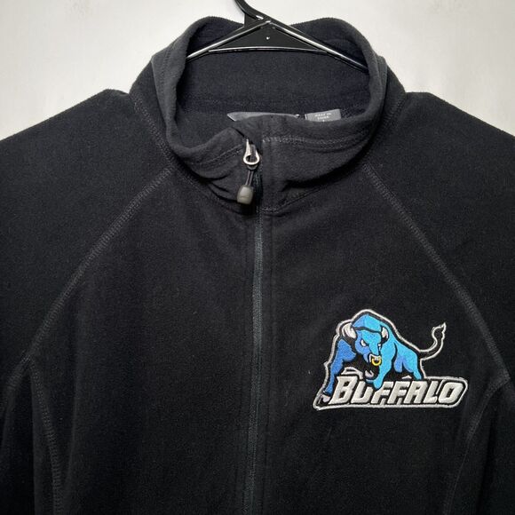 University Of Buffalo Bulls Eddie Bauer Full Zip Fleece Jacket Womens Size Large - Picture 1 of 16